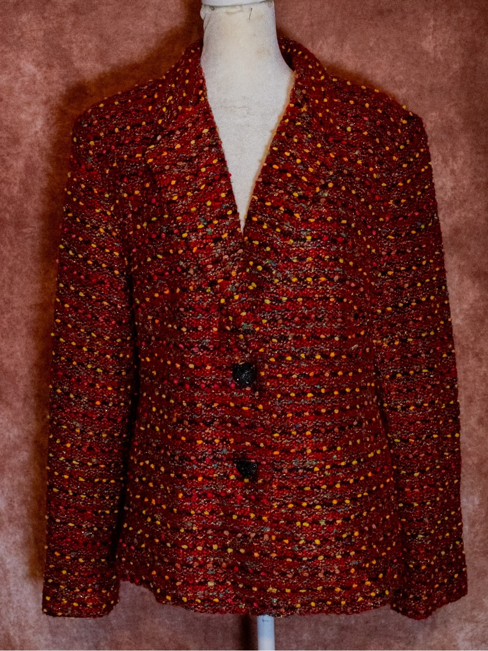 Vintage Sag Harbor Red Tweed Blazer/Jacket